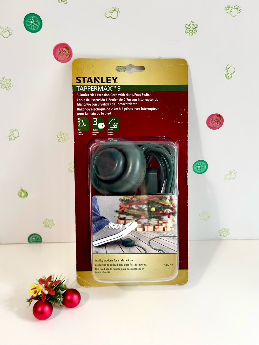 Stanley Tappermax 9 ~ 3-Outlet Extension Cord with Foot Switch
